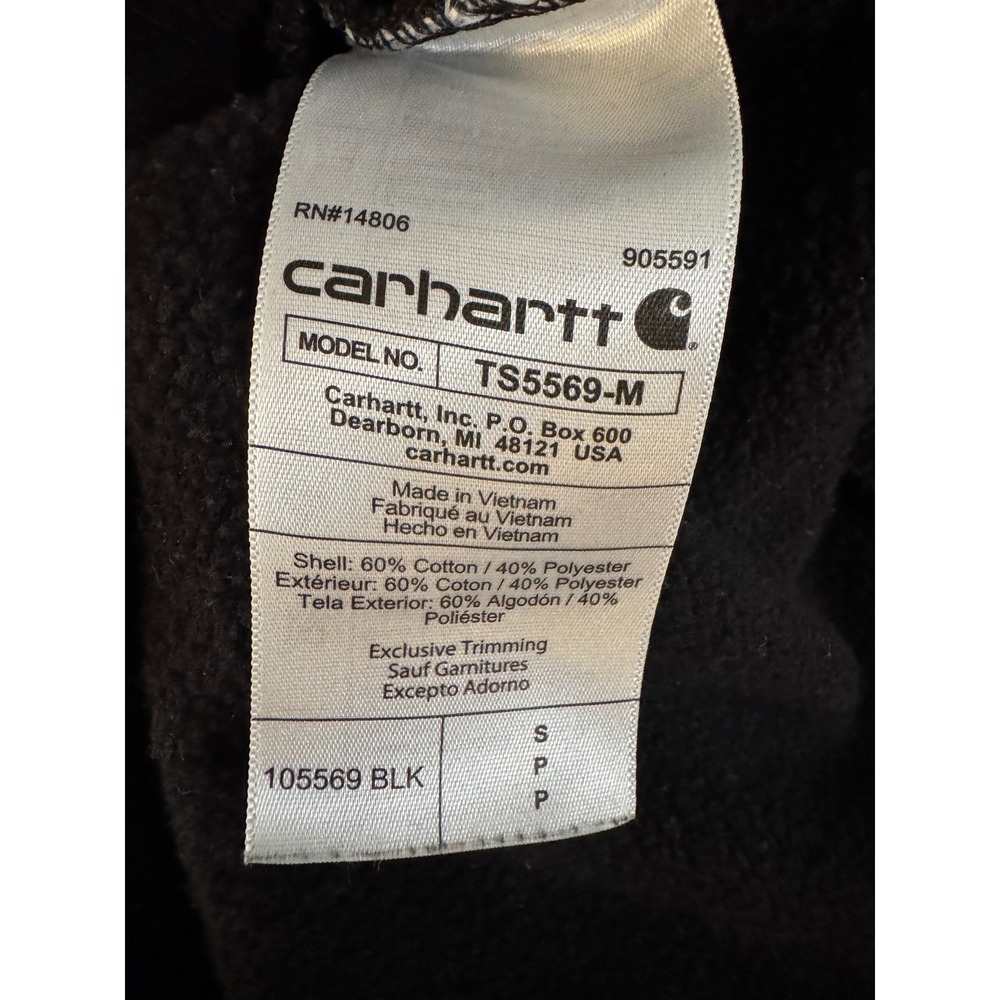 Carhartt Force Mens Relaxed Fit Hoodie Black EST 1889 Sweatshirt BLK Size Small - Picture 4 of 9